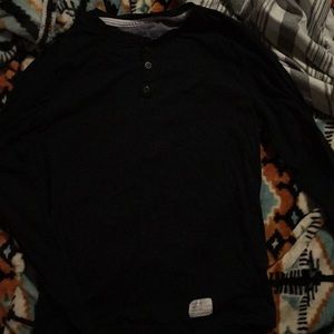 Navy blue log sleeve sleep shirt